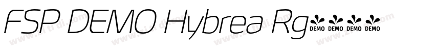 FSP DEMO Hybrea Rg字体转换 FSP DEMO Hybrea Rg字体转换